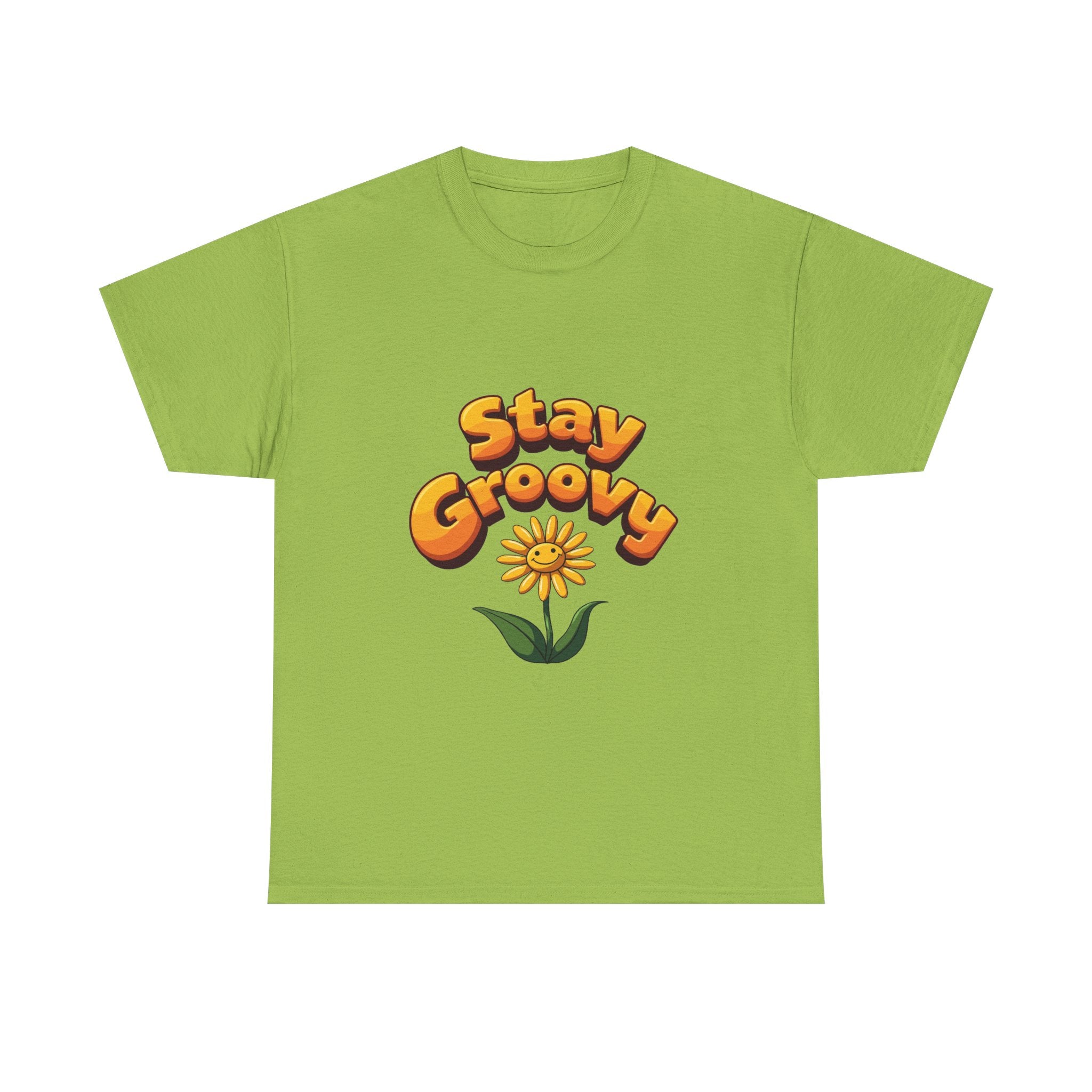 'Stay Groovy' Retro Flower Graphic T-Shirt