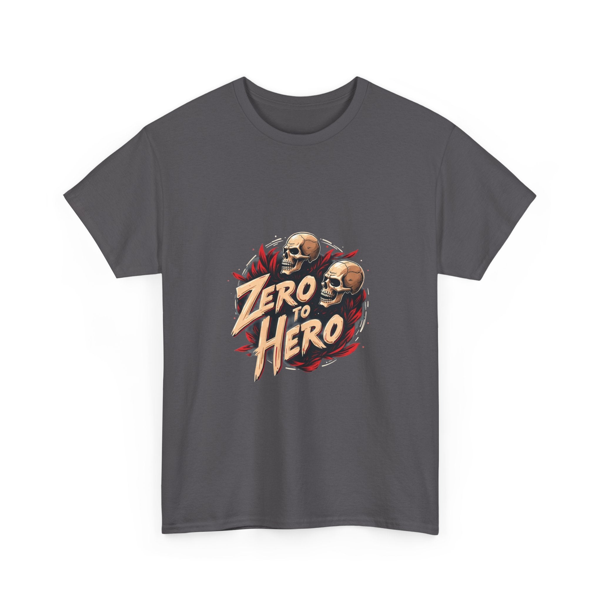 'Zero to Hero' Skull Graphic T-Shirt