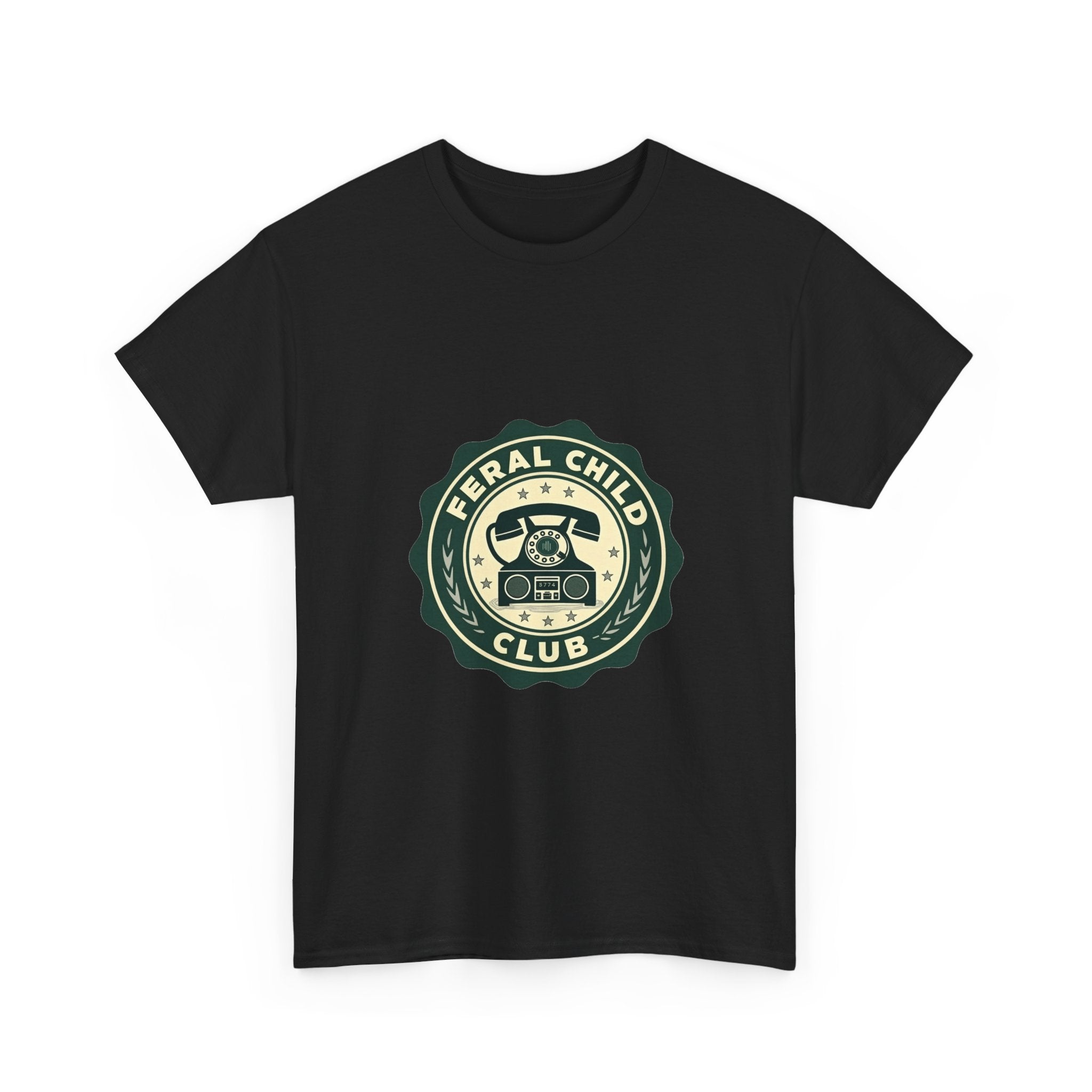 'Feral Child Club' Retro Badge Graphic T-Shirt