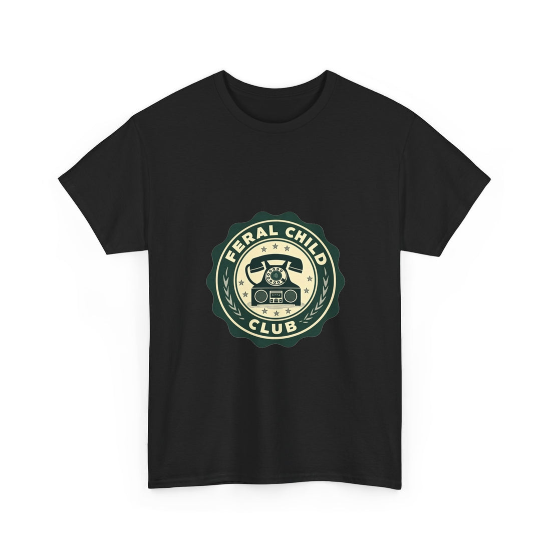 'Feral Child Club' Retro Badge Graphic T-Shirt