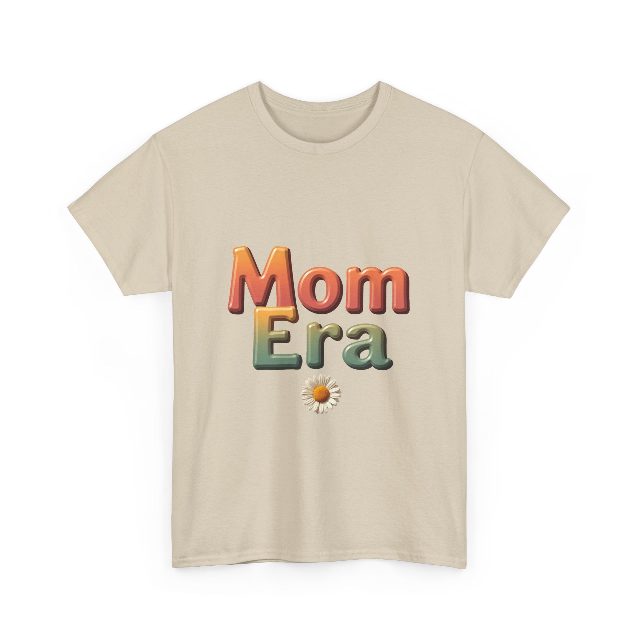 'Mom Era' Retro Gradient Mom T-Shirt with Daisy