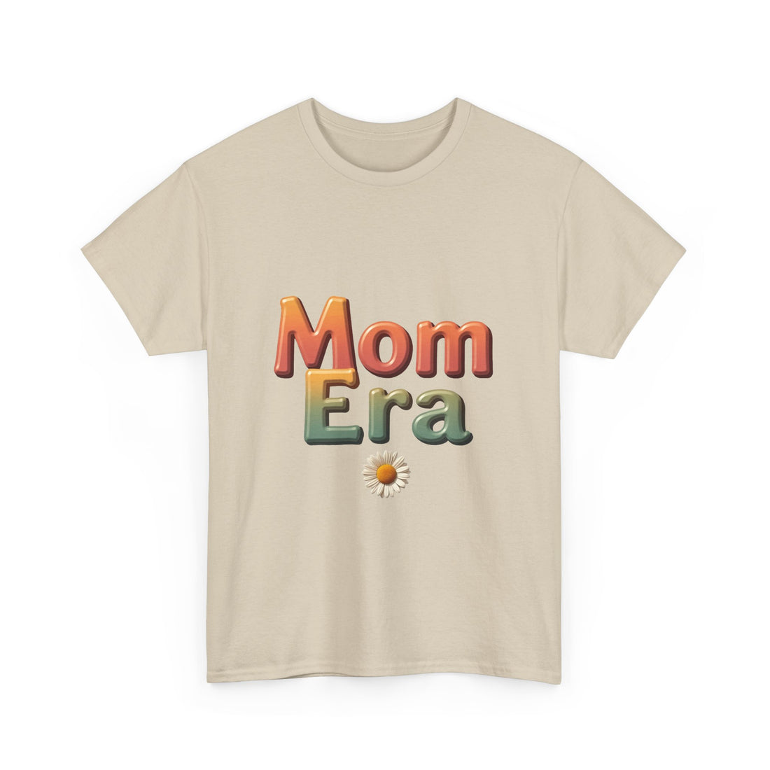 'Mom Era' Retro Gradient Mom T-Shirt with Daisy