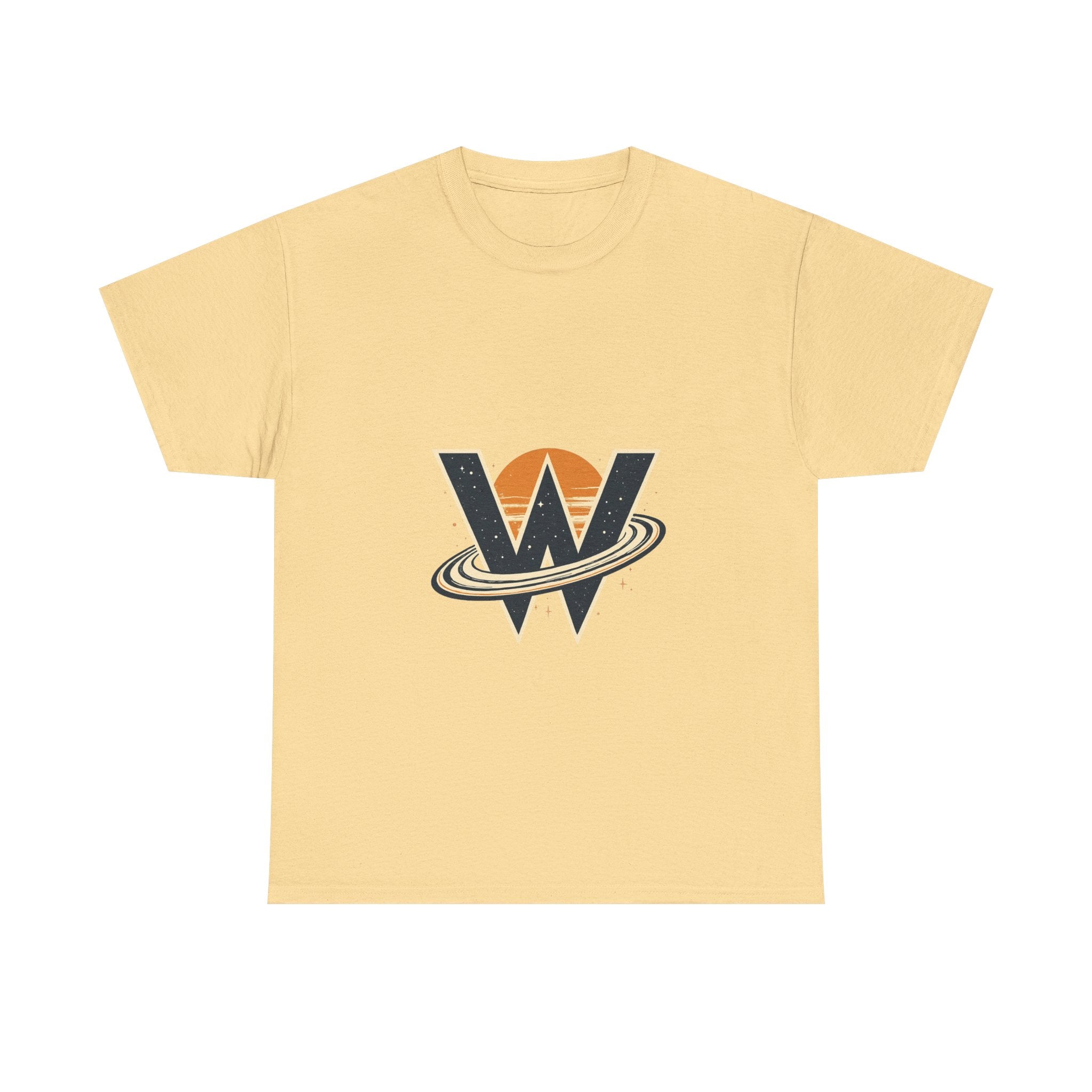 Retro Space W Logo  — Vintage Planet Ring Graphic T-Shirt