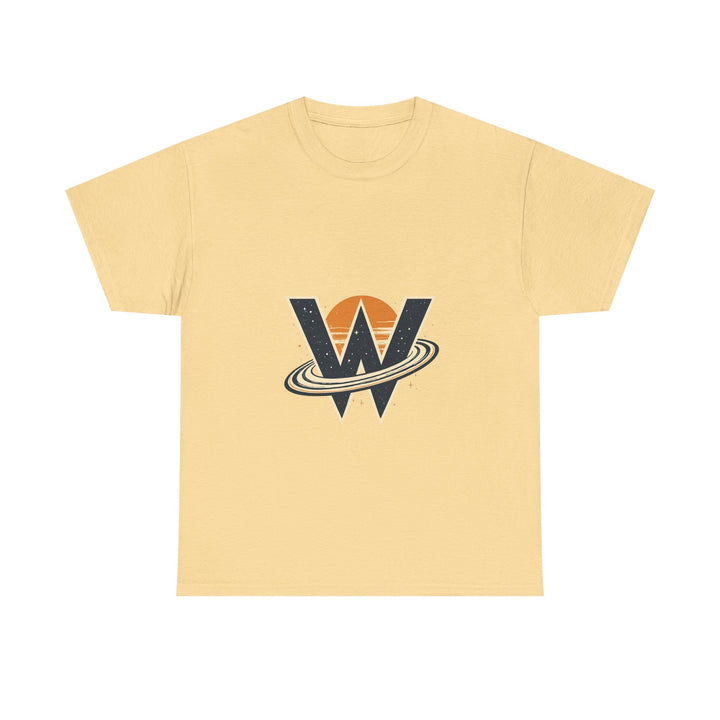 Retro Space W Logo  — Vintage Planet Ring Graphic T-Shirt