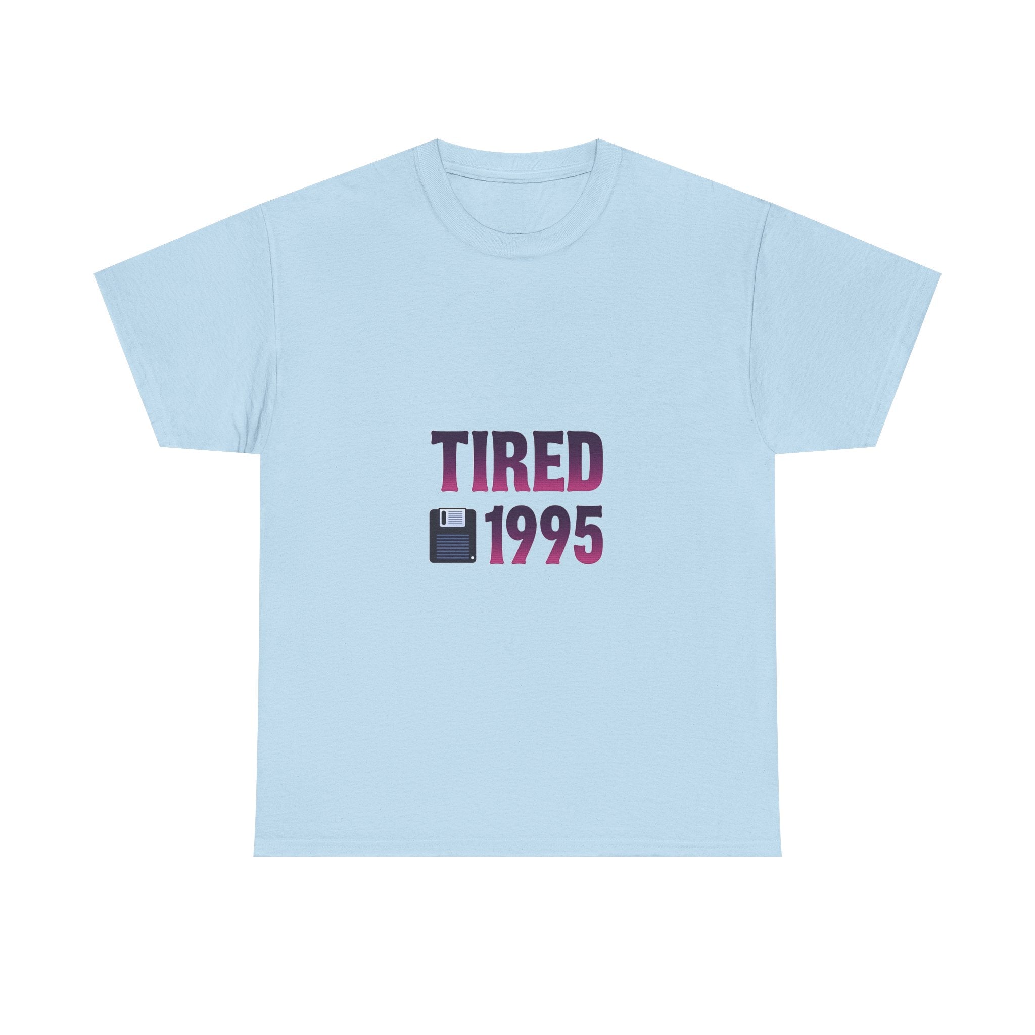 'Tired 1995' Retro Vintage Floppy Disk Graphic T-Shirt