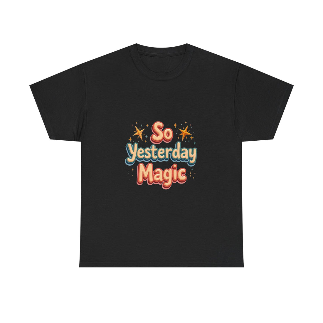 'So Yesterday Magic' Retro Sparkle Vintage Script T-Shirt