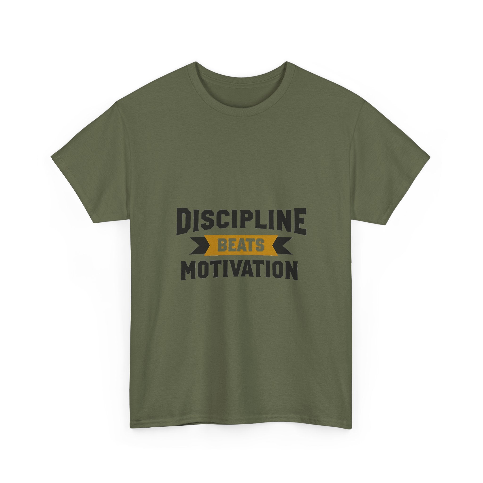 'Discipline Beats Motivation', Motivational Fitness T-Shirt