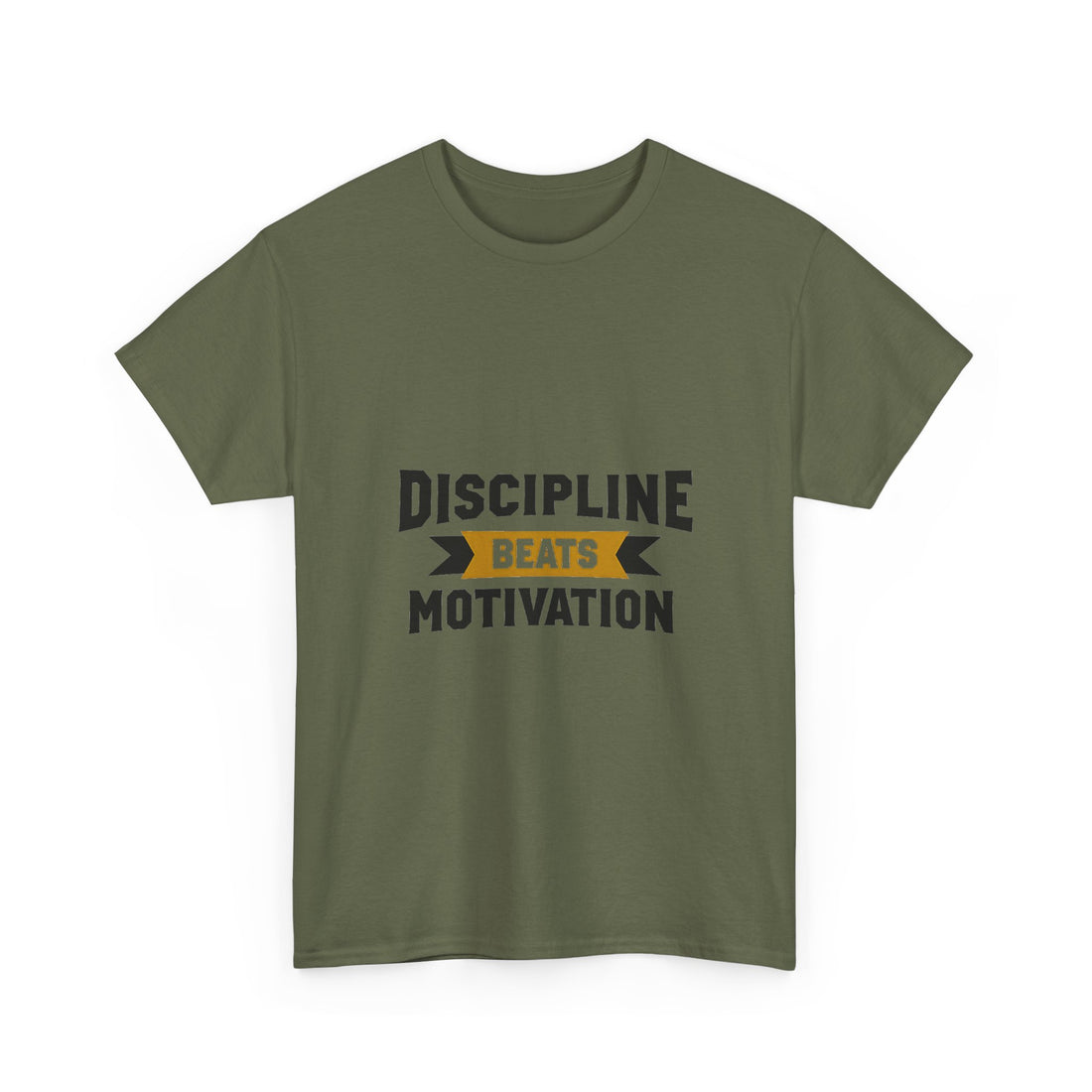 'Discipline Beats Motivation', Motivational Fitness T-Shirt