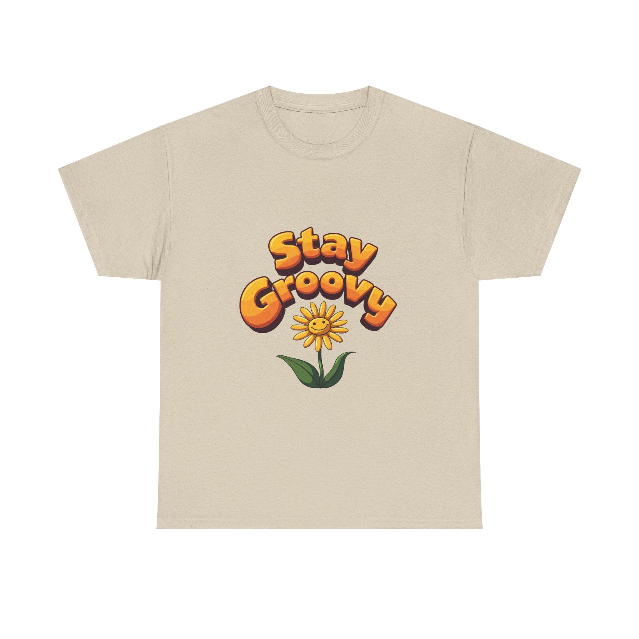 'Stay Groovy' Retro Flower Graphic T-Shirt