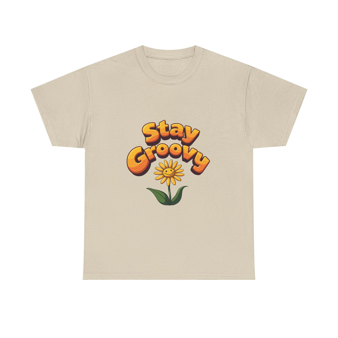'Stay Groovy' Retro Flower Graphic T-Shirt