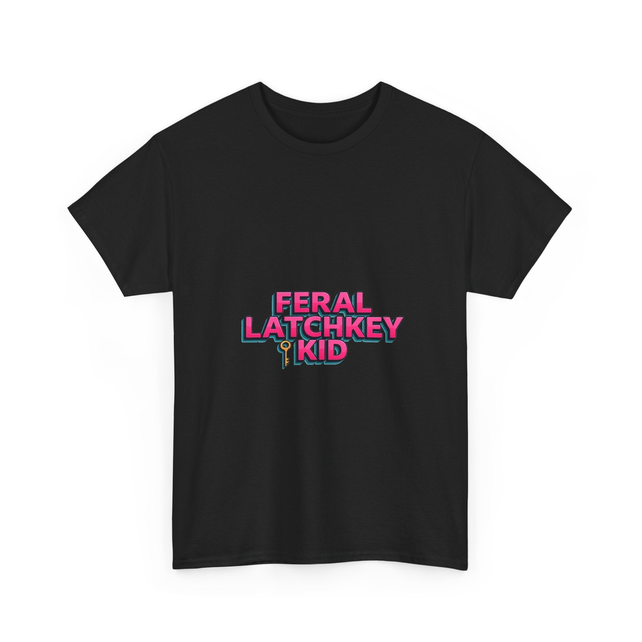 'Feral Latchkey Kid' Retro Neon Graphic T-Shirt