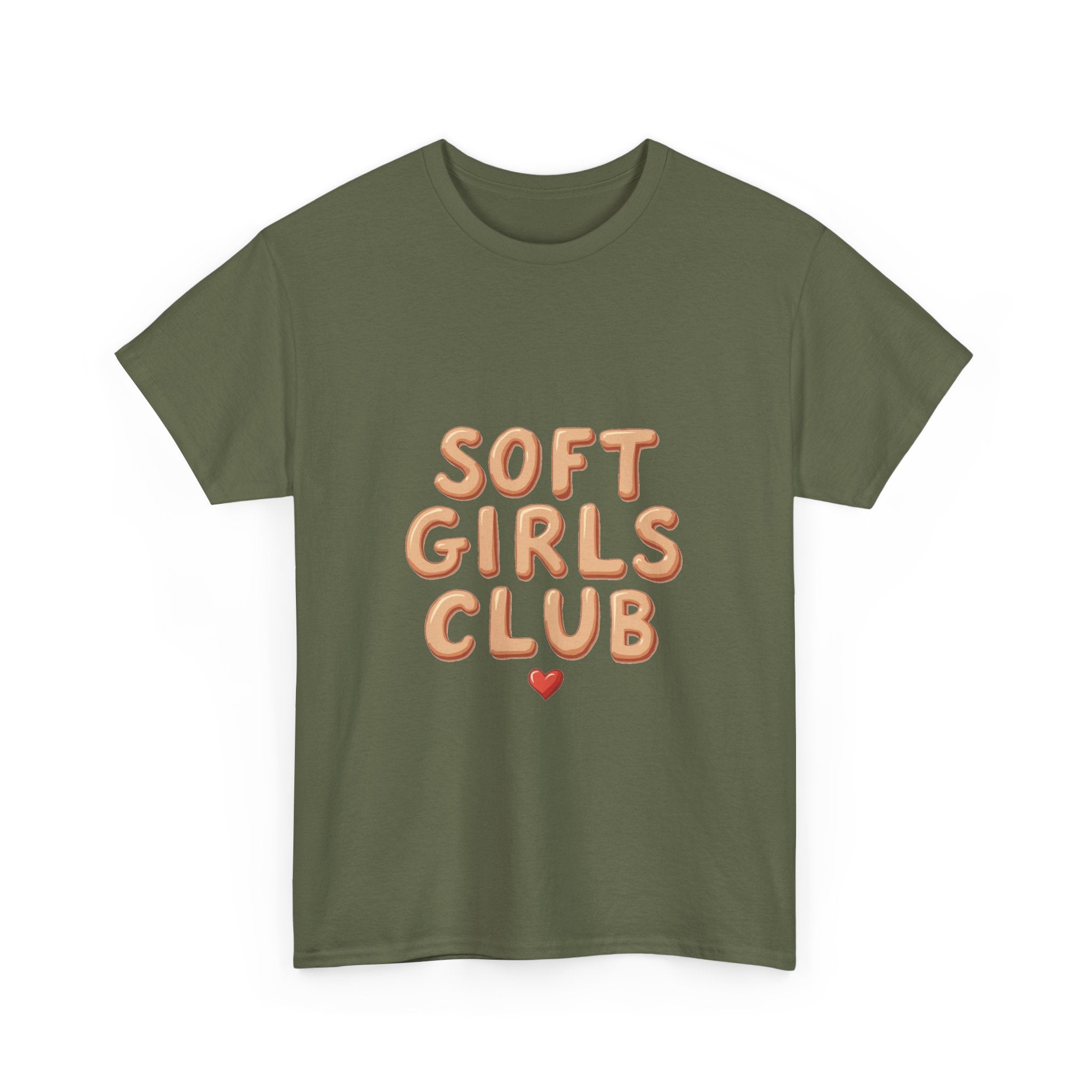 Soft Girls Club Cute Bubble Letter Graphic T-Shirt