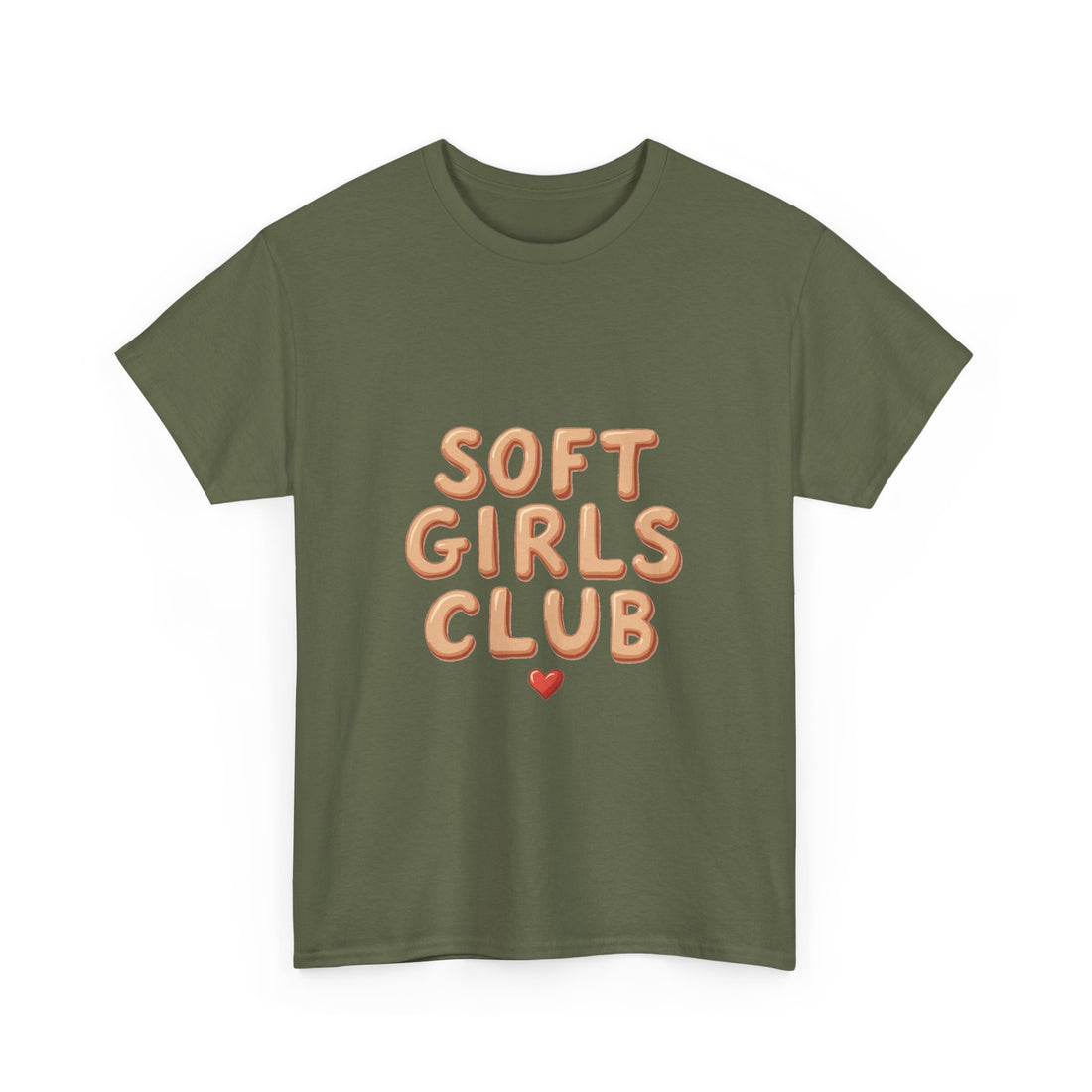 Soft Girls Club Cute Bubble Letter Graphic T-Shirt