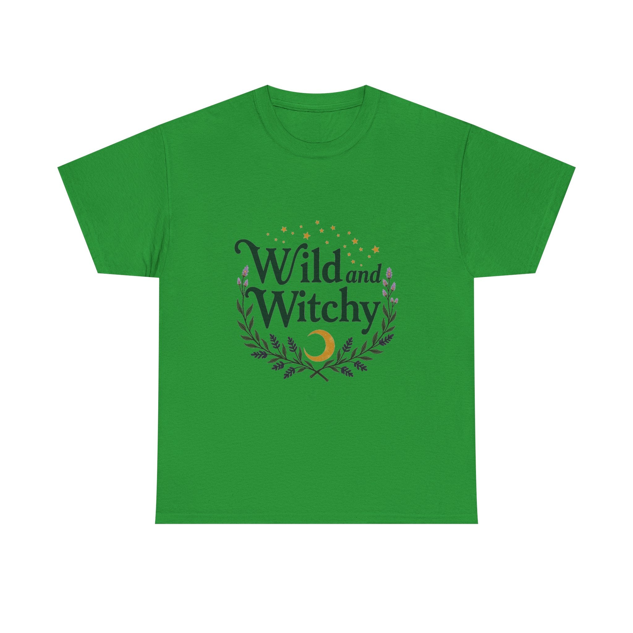 'Wild and Witchy' Moon & Laurel Witchcraft Graphic T‑Shirt