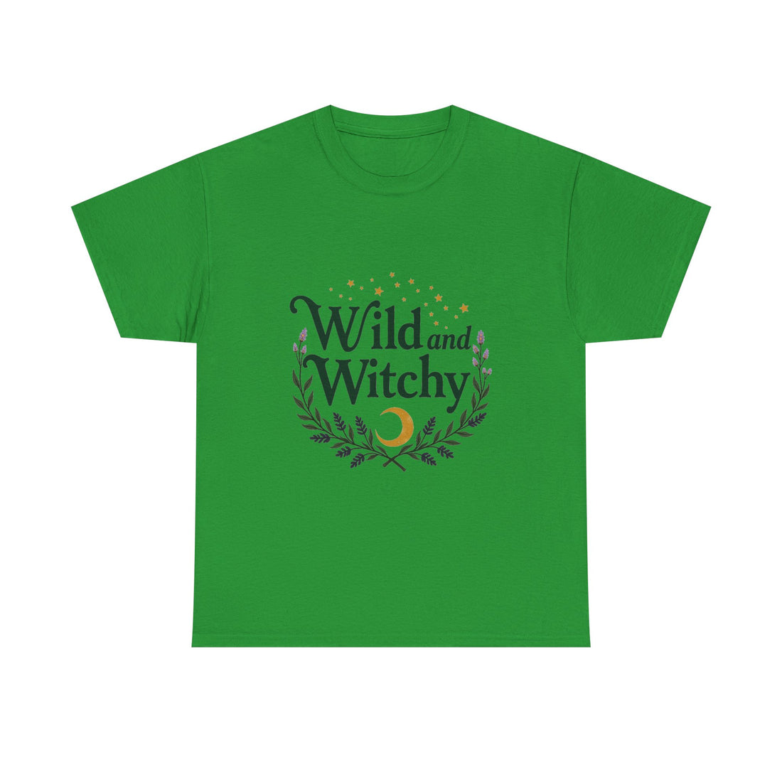 'Wild and Witchy' Moon & Laurel Witchcraft Graphic T‑Shirt