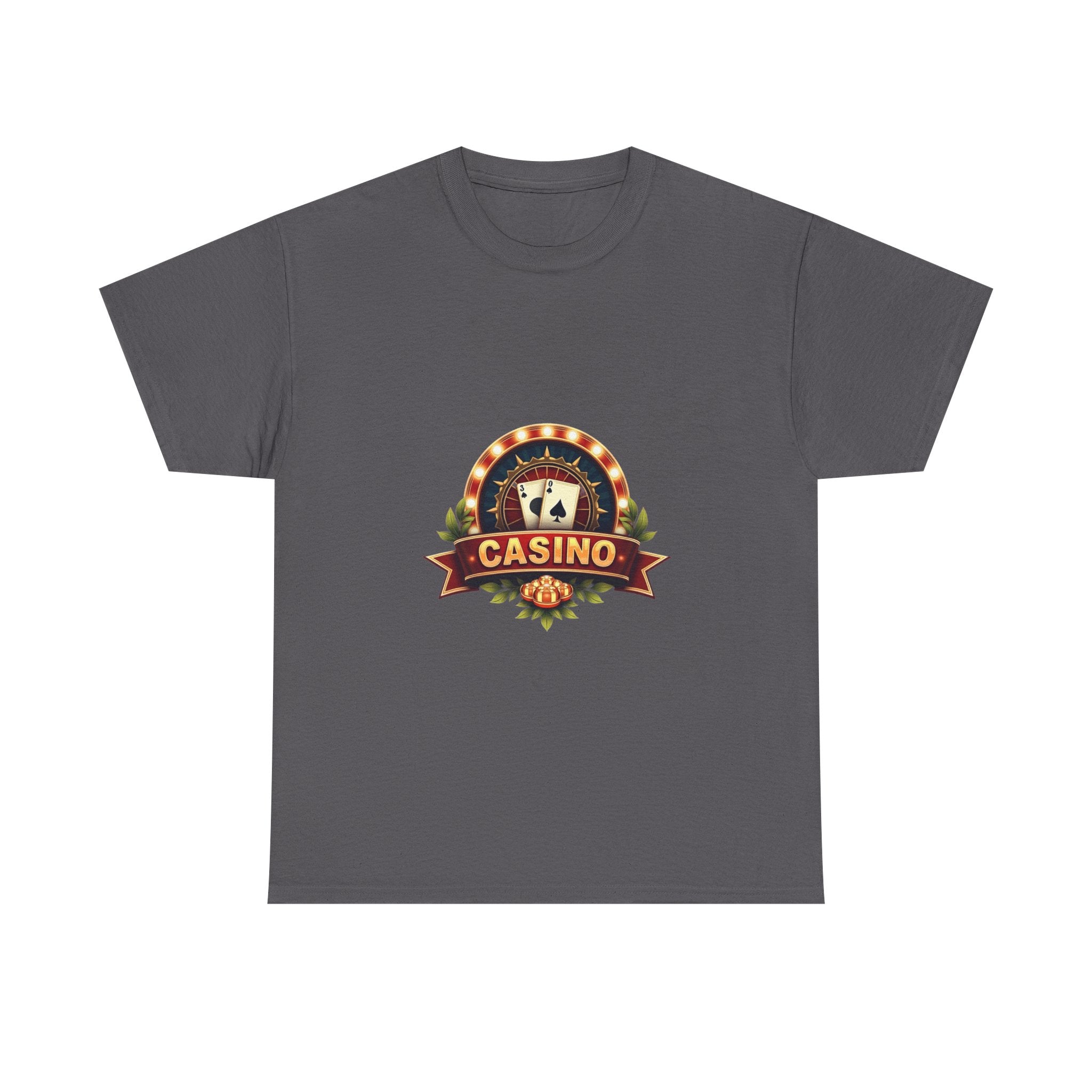 'Casino Retro Logo' Vintage Poker Chips & Cards T‑Shirt