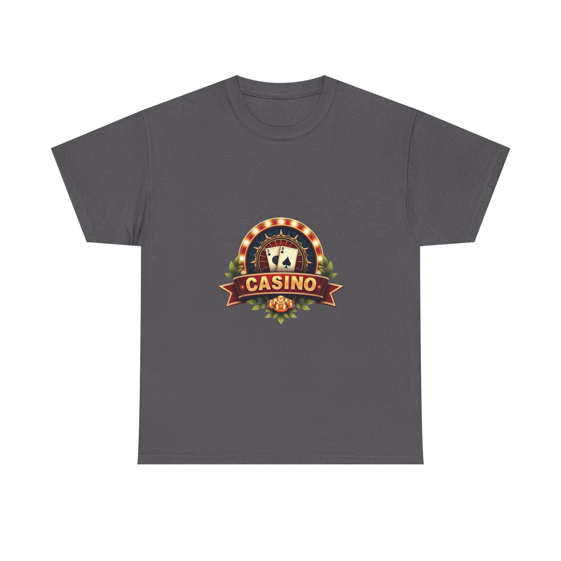 'Casino Retro Logo' Vintage Poker Chips & Cards T‑Shirt