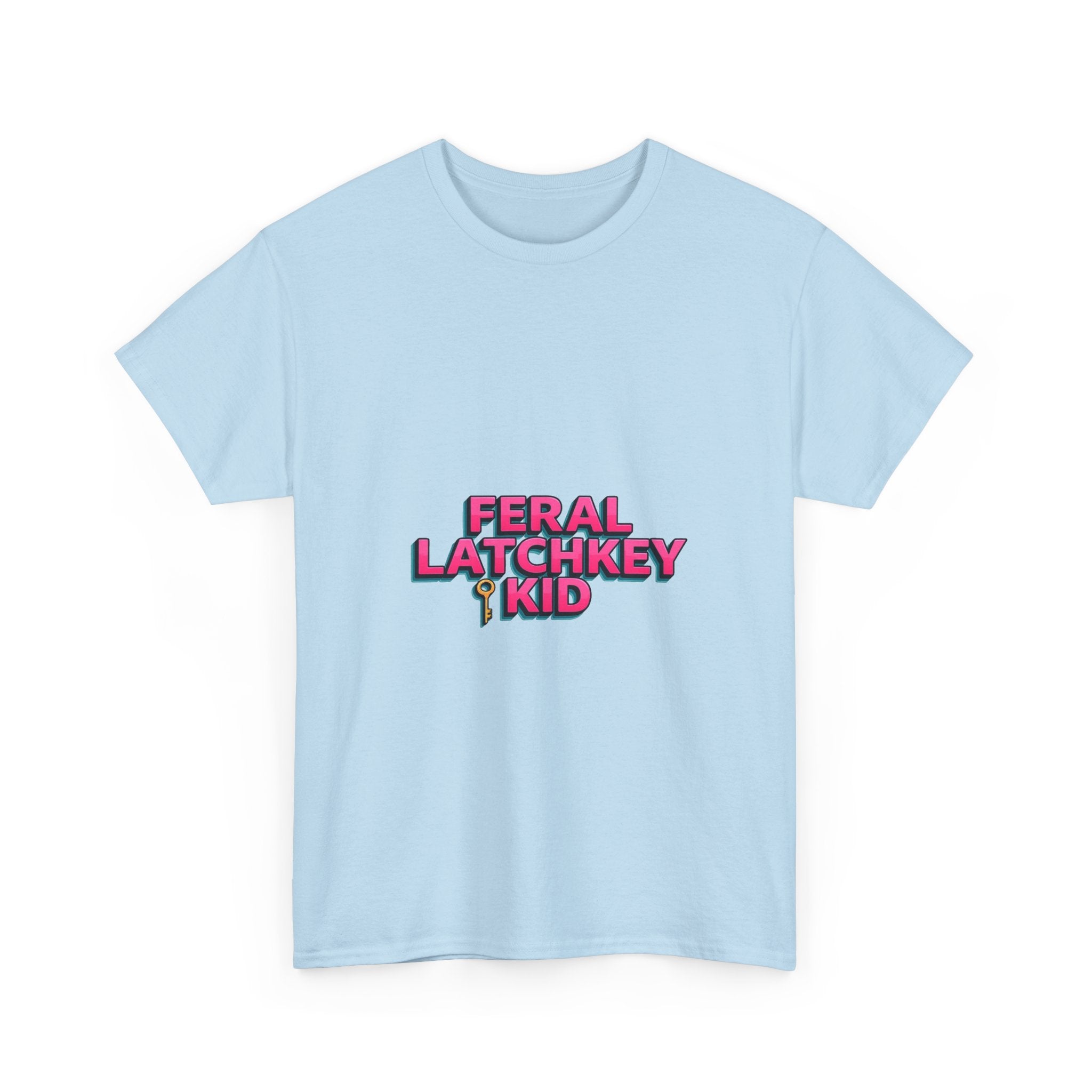 'Feral Latchkey Kid' Retro Neon Graphic T-Shirt