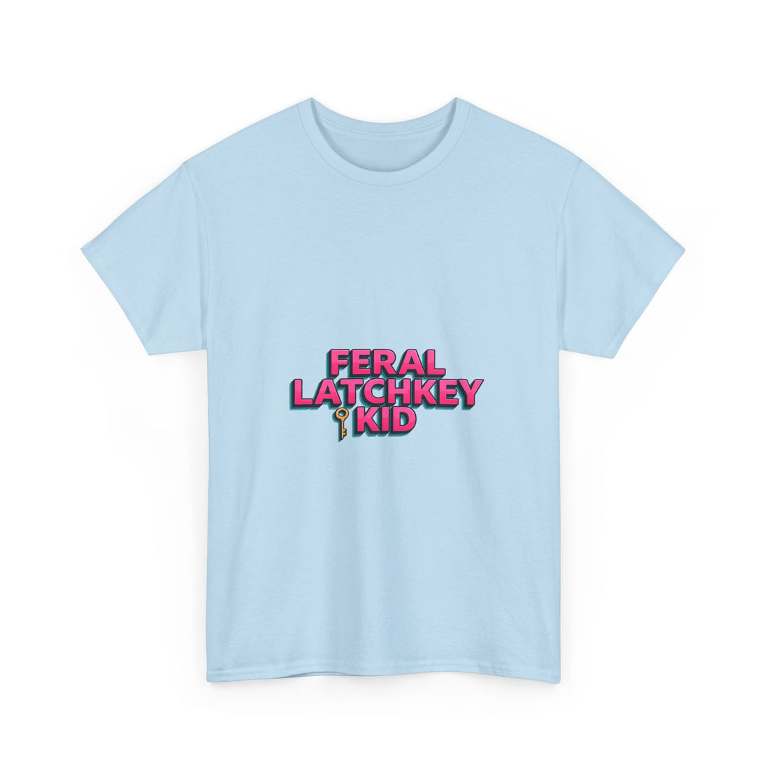 'Feral Latchkey Kid' Retro Neon Graphic T-Shirt