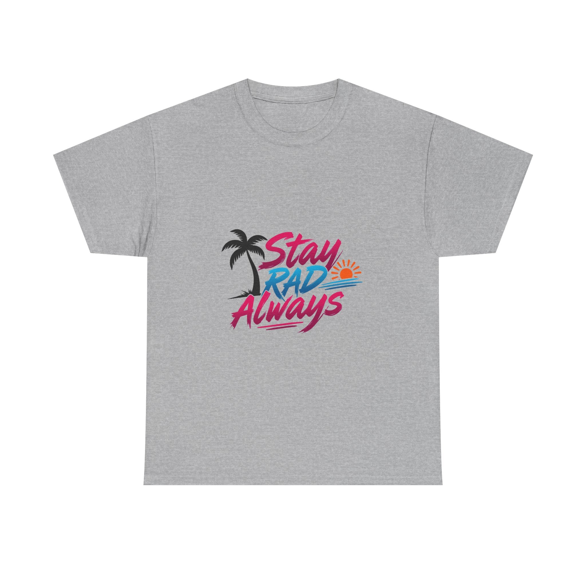'Stay Rad Always' Retro Palm Tree Sunset Beach T-Shirt