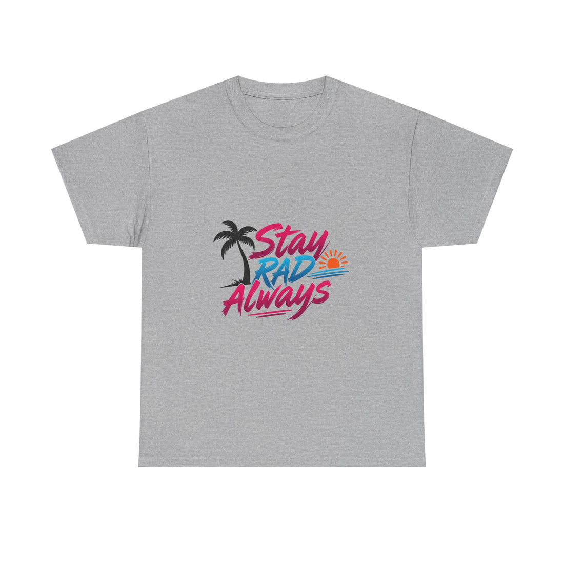 'Stay Rad Always' Retro Palm Tree Sunset Beach T-Shirt