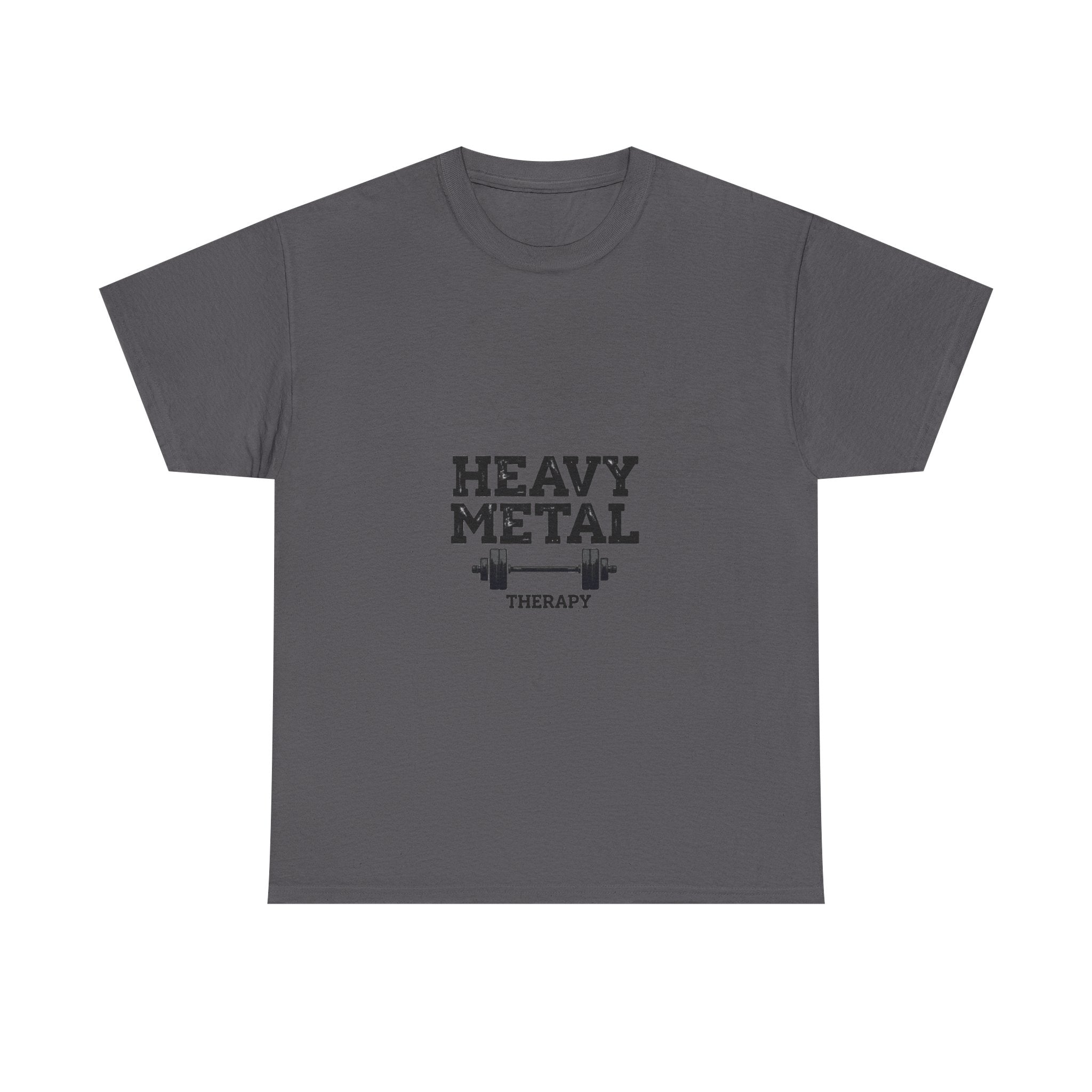 'Heavy Metal Therapy' Funny Weightlifting Gym T-Shirt