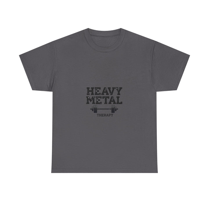 'Heavy Metal Therapy' Funny Weightlifting Gym T-Shirt