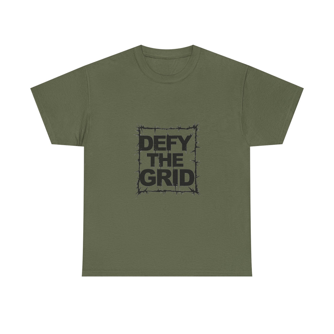 Defy The Grid Edgy Barbed Wire Graphic T-Shirt