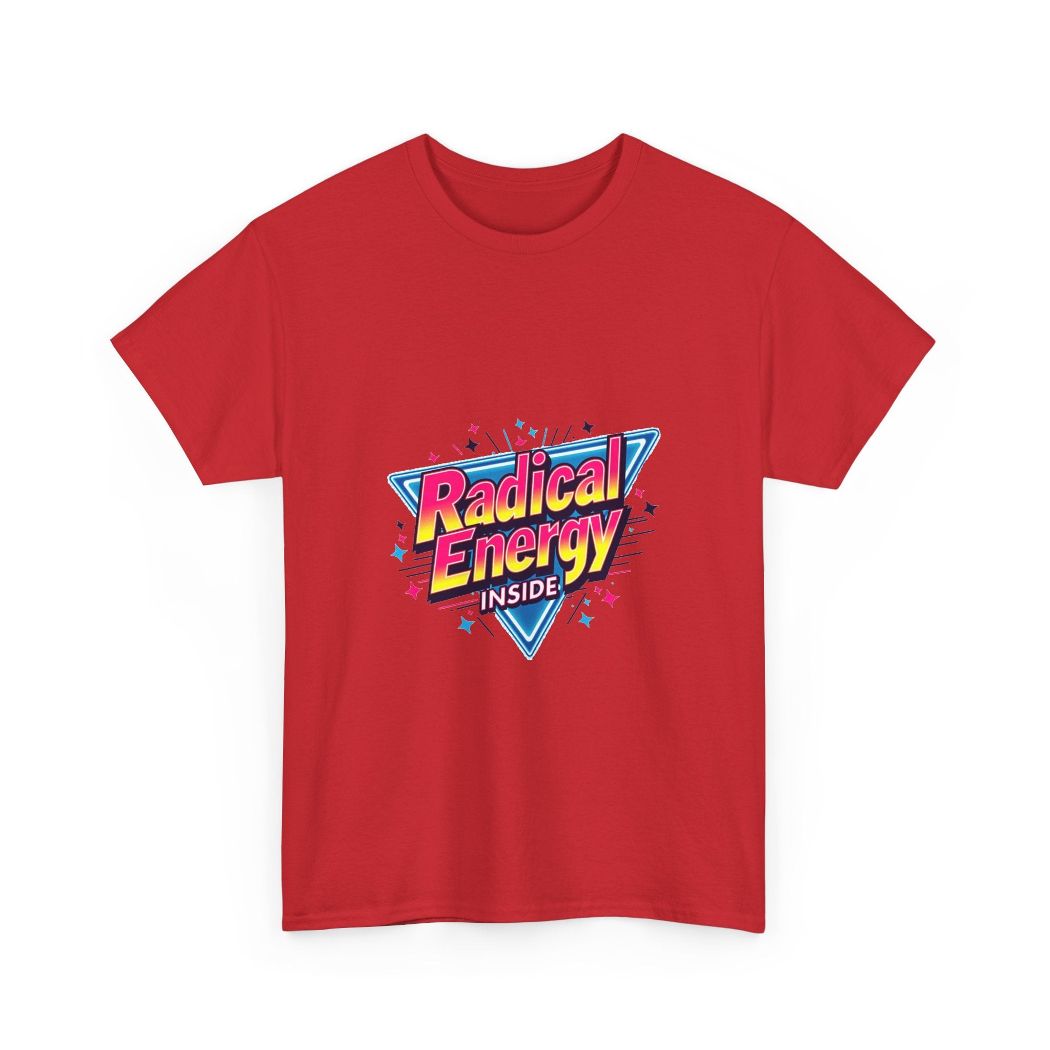 Retro 80s Neon 'Radical Energy Inside' Graphic T-Shirt