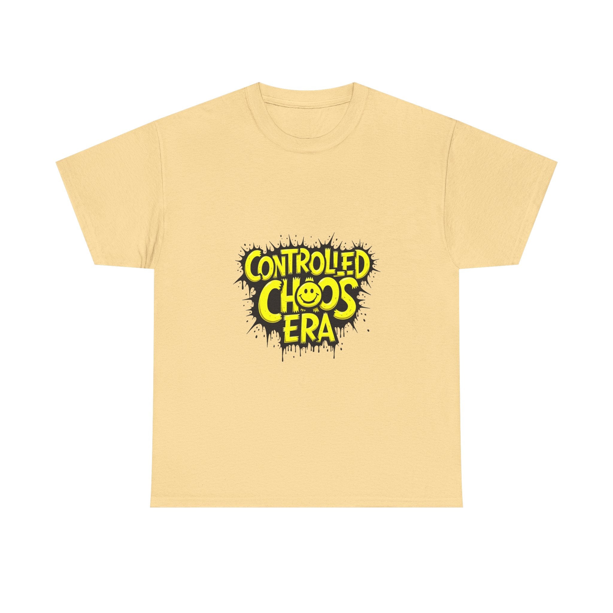 'Controlled Chaos Era'  Graphic Streetwear T-Shirt with Yellow Graffiti Logo