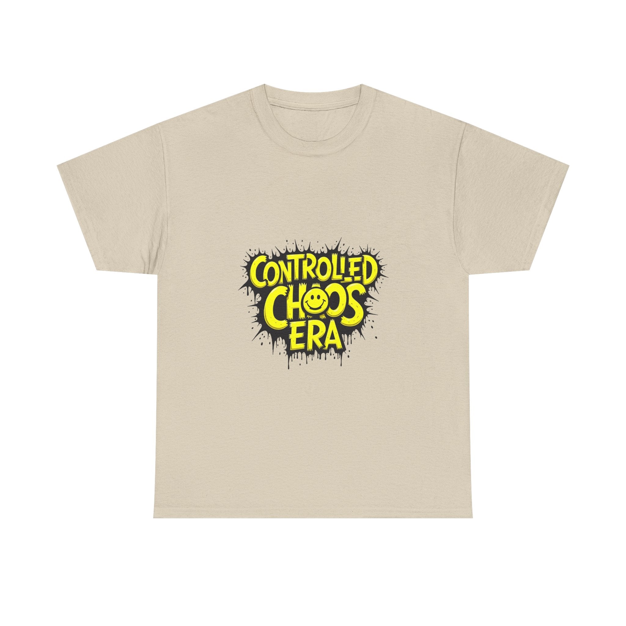 'Controlled Chaos Era'  Graphic Streetwear T-Shirt with Yellow Graffiti Logo