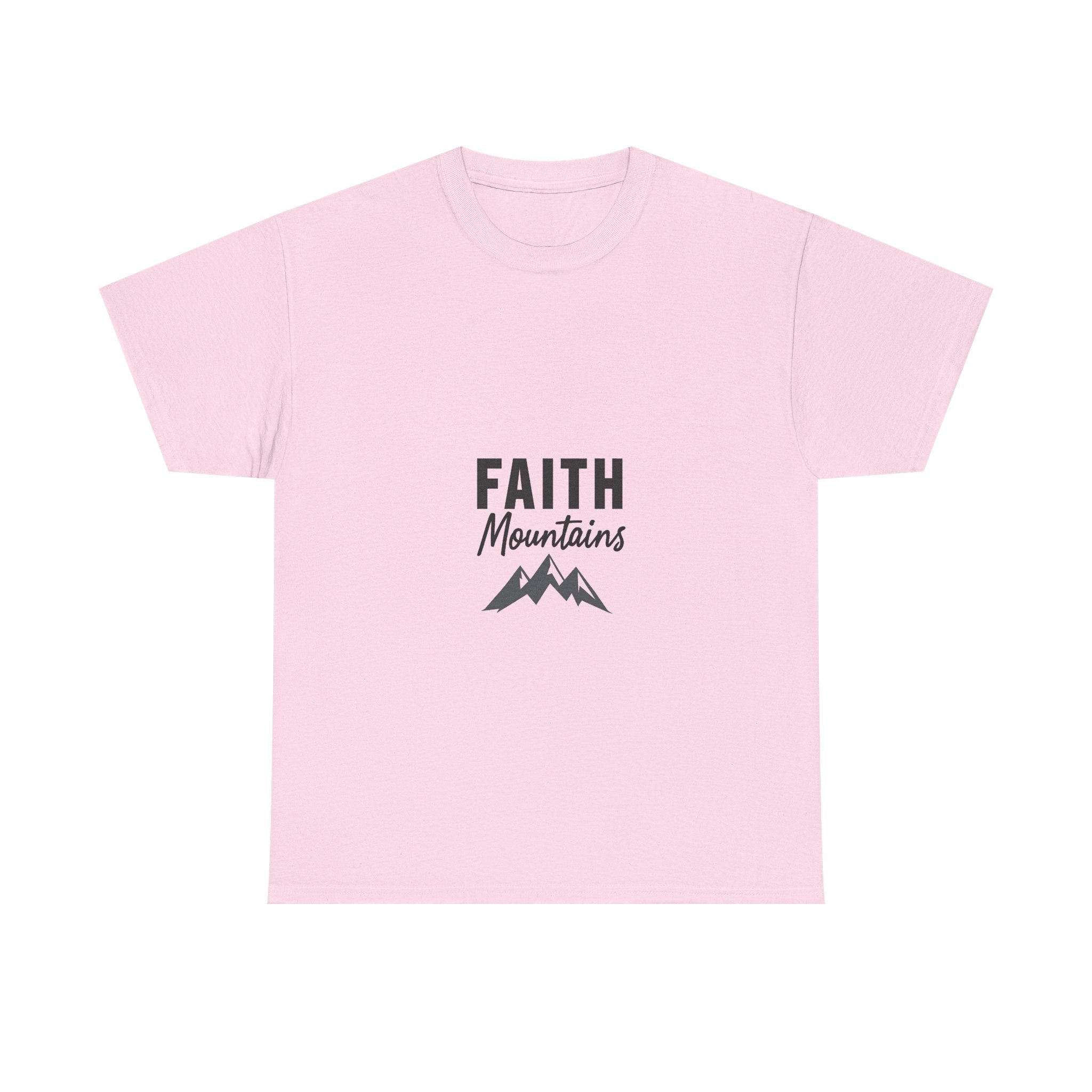 'Faith Mountains' Inspirational Christian Mountain Graphic T-Shirt