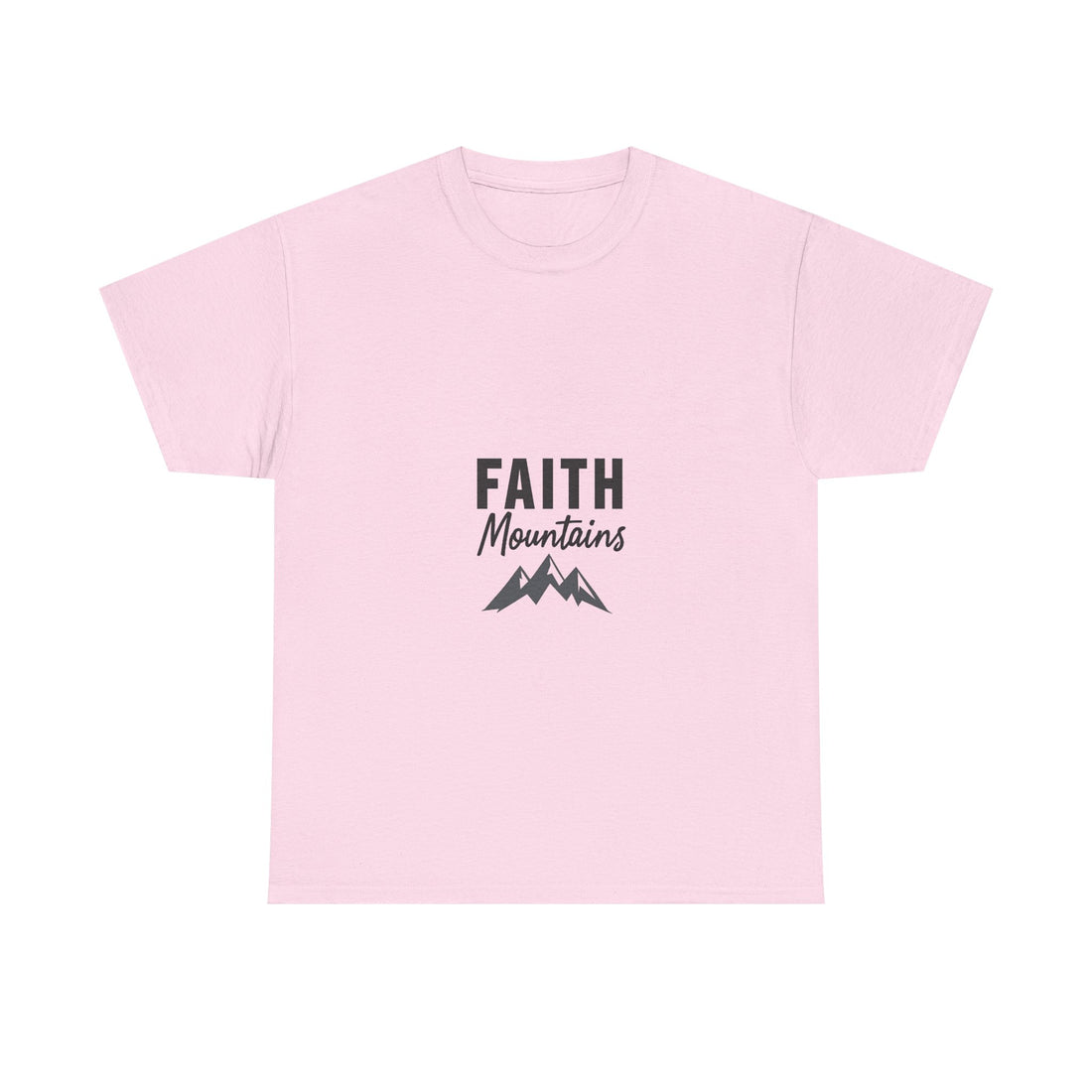 'Faith Mountains' Inspirational Christian Mountain Graphic T-Shirt