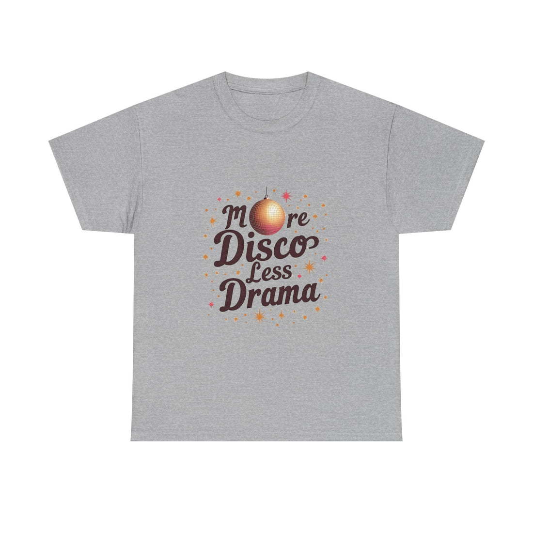 "More Disco Less Drama" Retro Disco Ball T-Shirt
