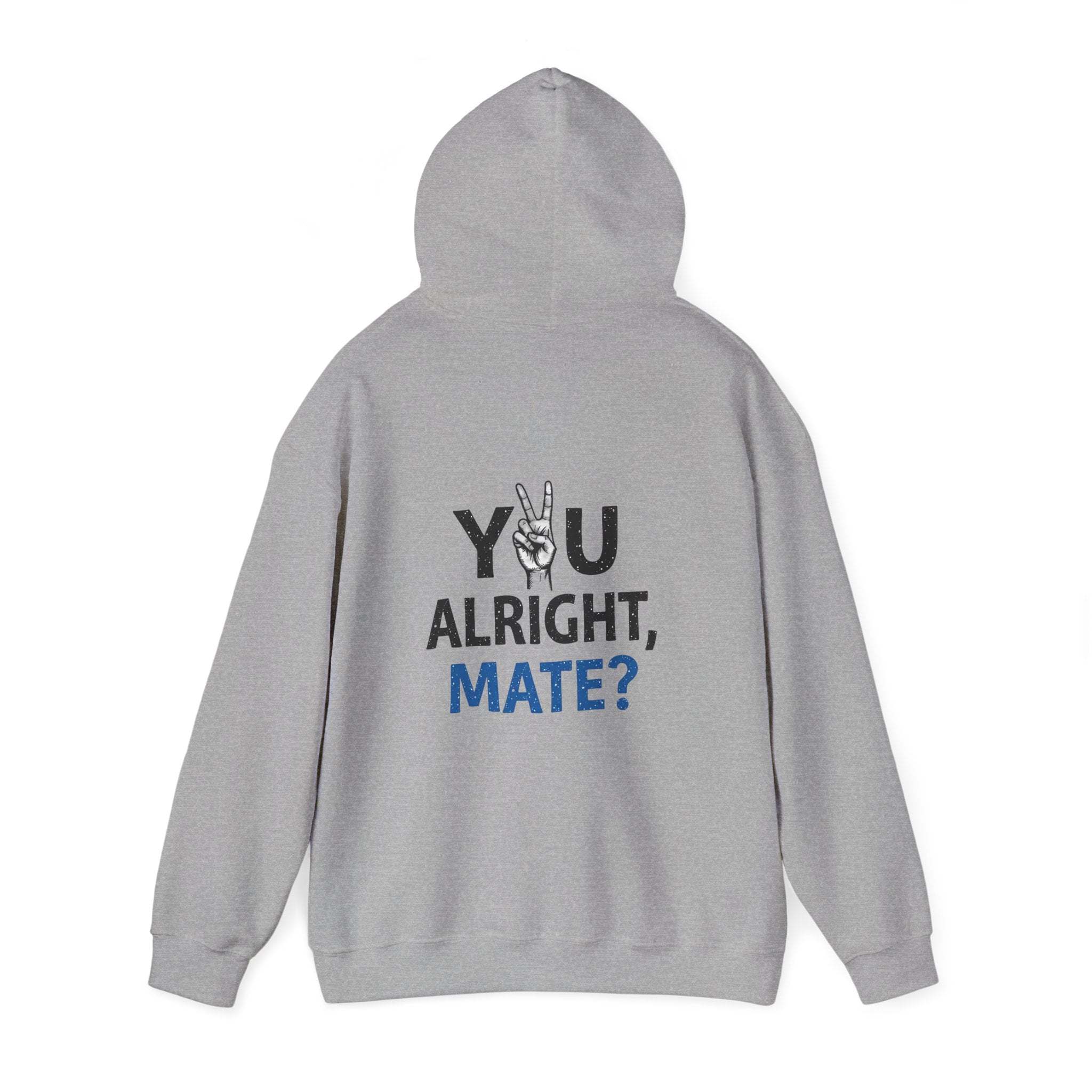 You Alright, Mate? Casual British Phrase Graphic Hoodie Sweatshirt