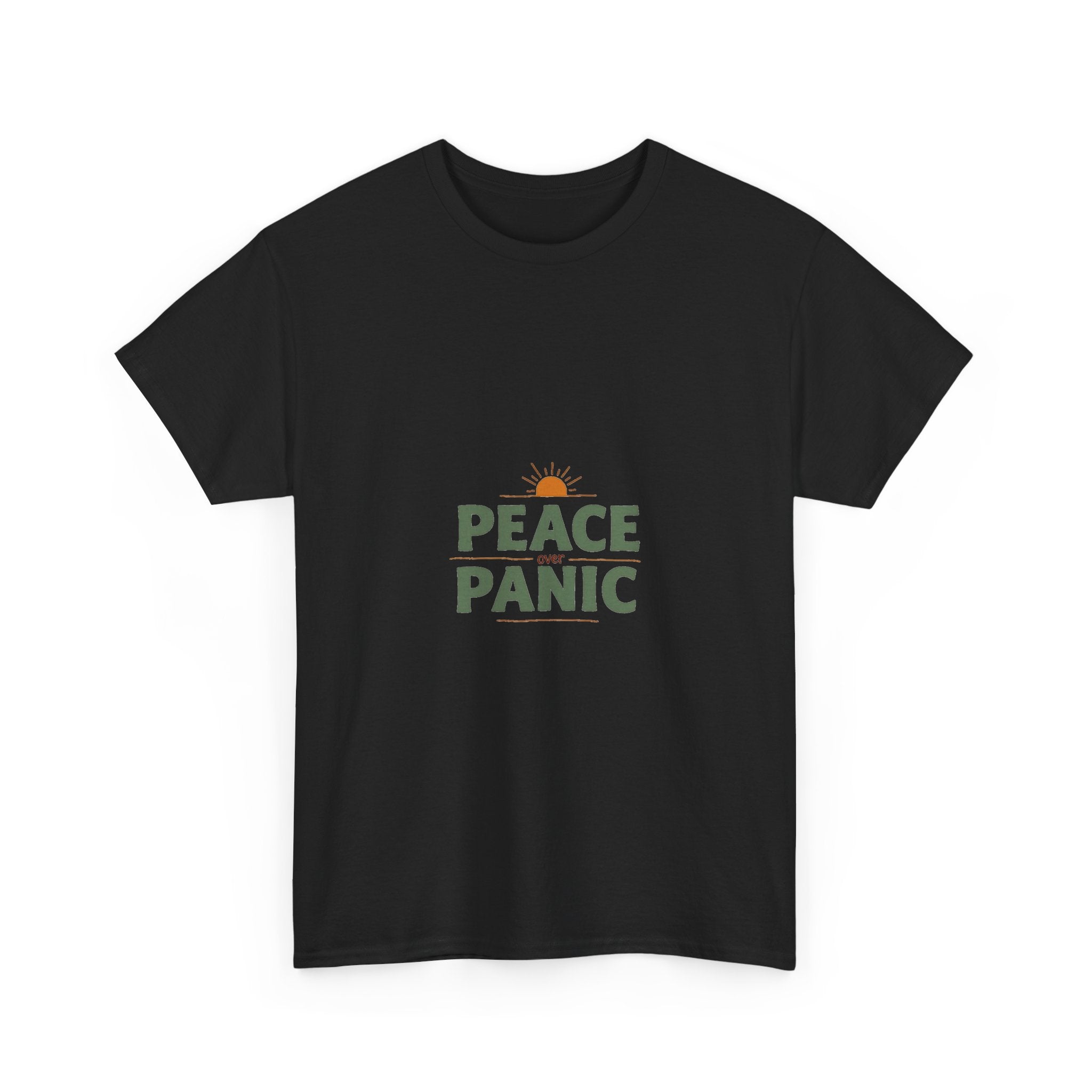 Peace Panic Retro Sunrise Graphic T-Shirt
