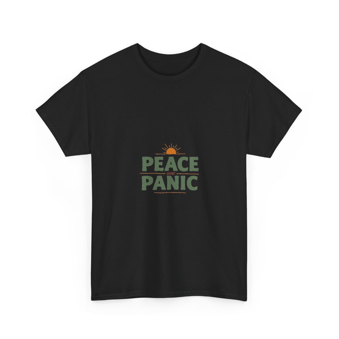 Peace Panic Retro Sunrise Graphic T-Shirt