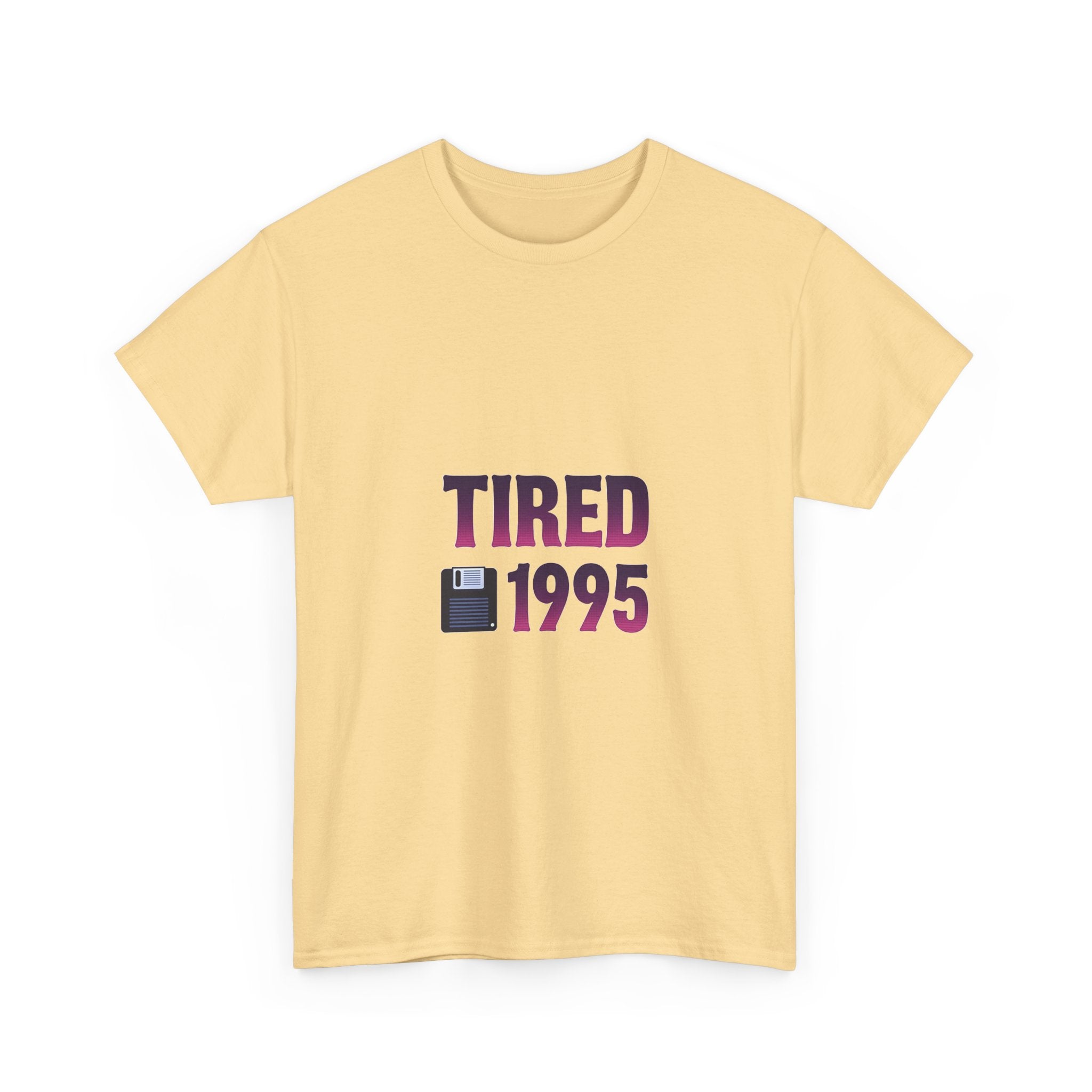 'Tired 1995' Retro Vintage Floppy Disk Graphic T-Shirt