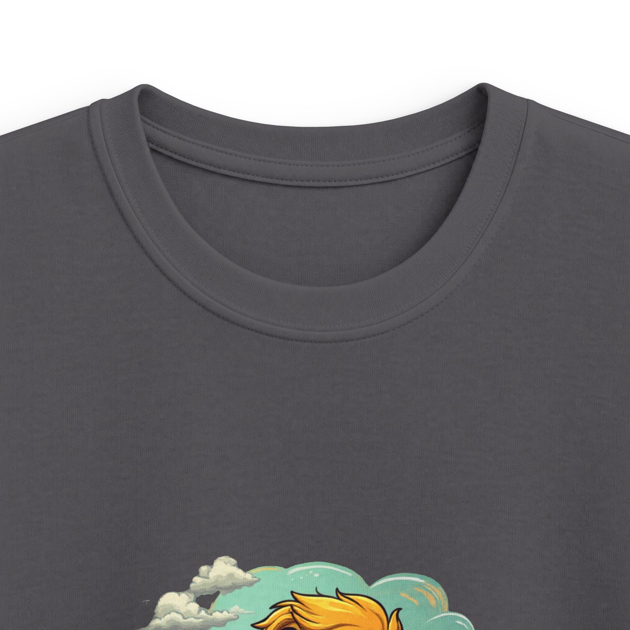 Happy Kid with Snacks Cartoon Graphic Shirt