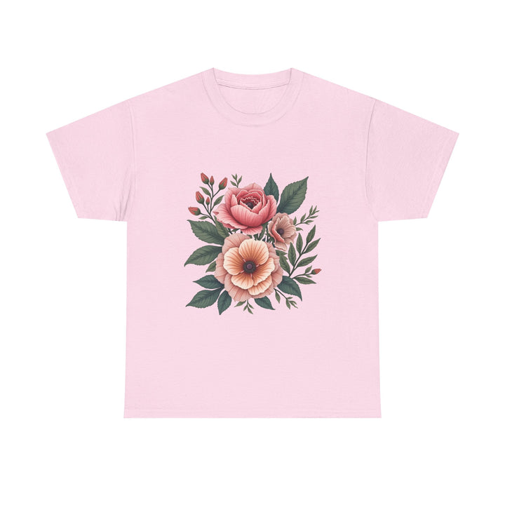 Floral Bouquet Vintage Pink Roses Graphic T-Shirt