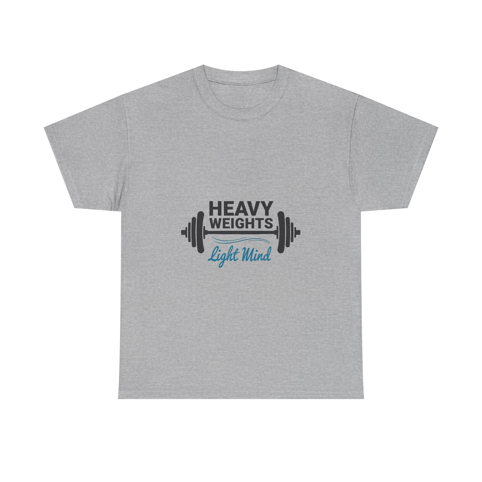 'Heavy Weights Light Mind' Fitness Graphic T-Shirt for Gym Lovers