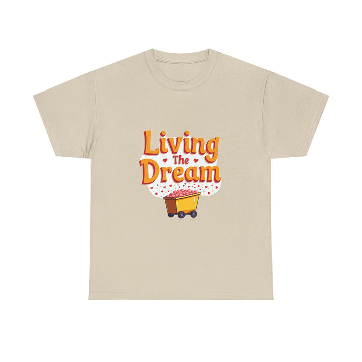 'Living The Dream' Retro Scooter Graphic T-Shirt