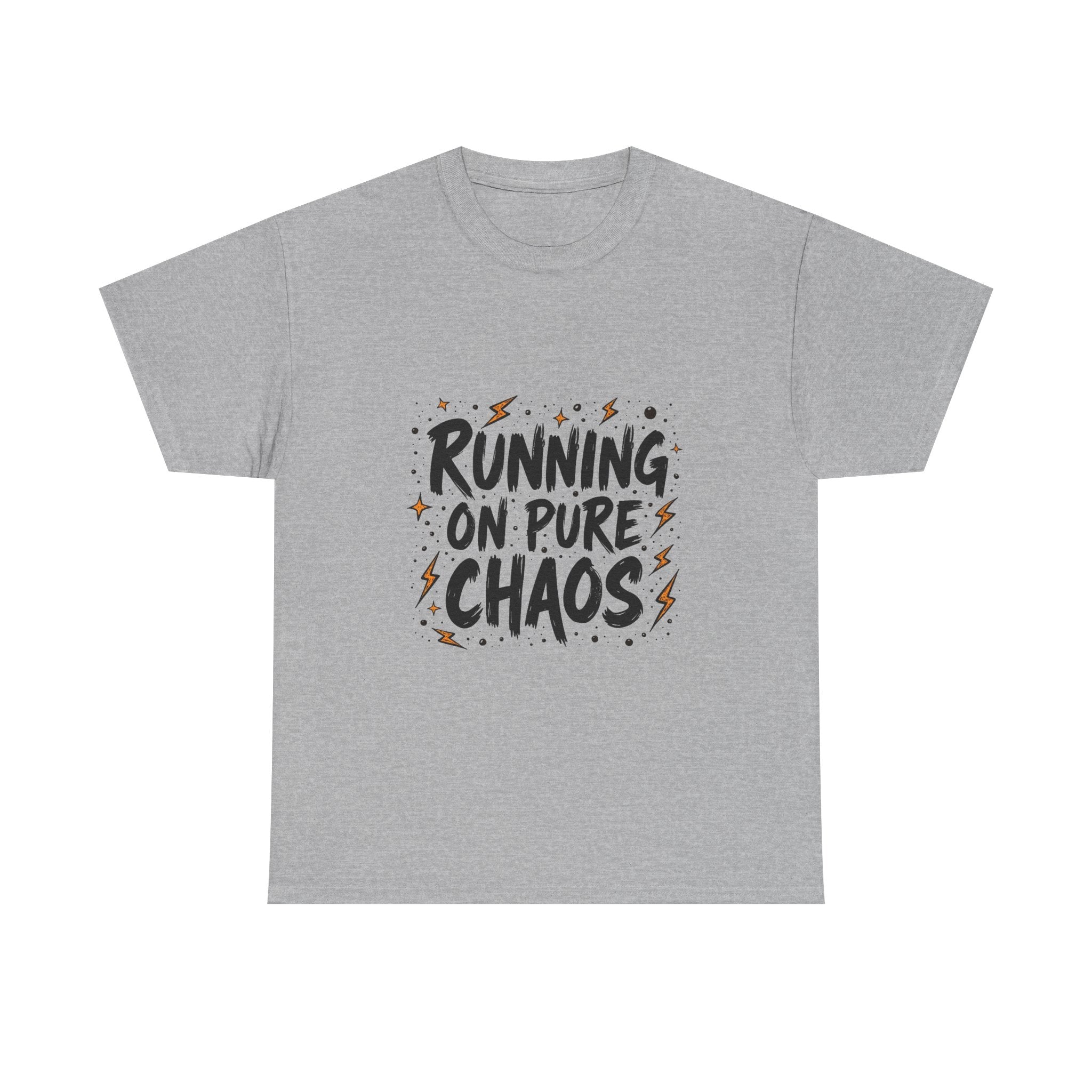 'Running On Pure Chaos' Funny Graphic T‑Shirt