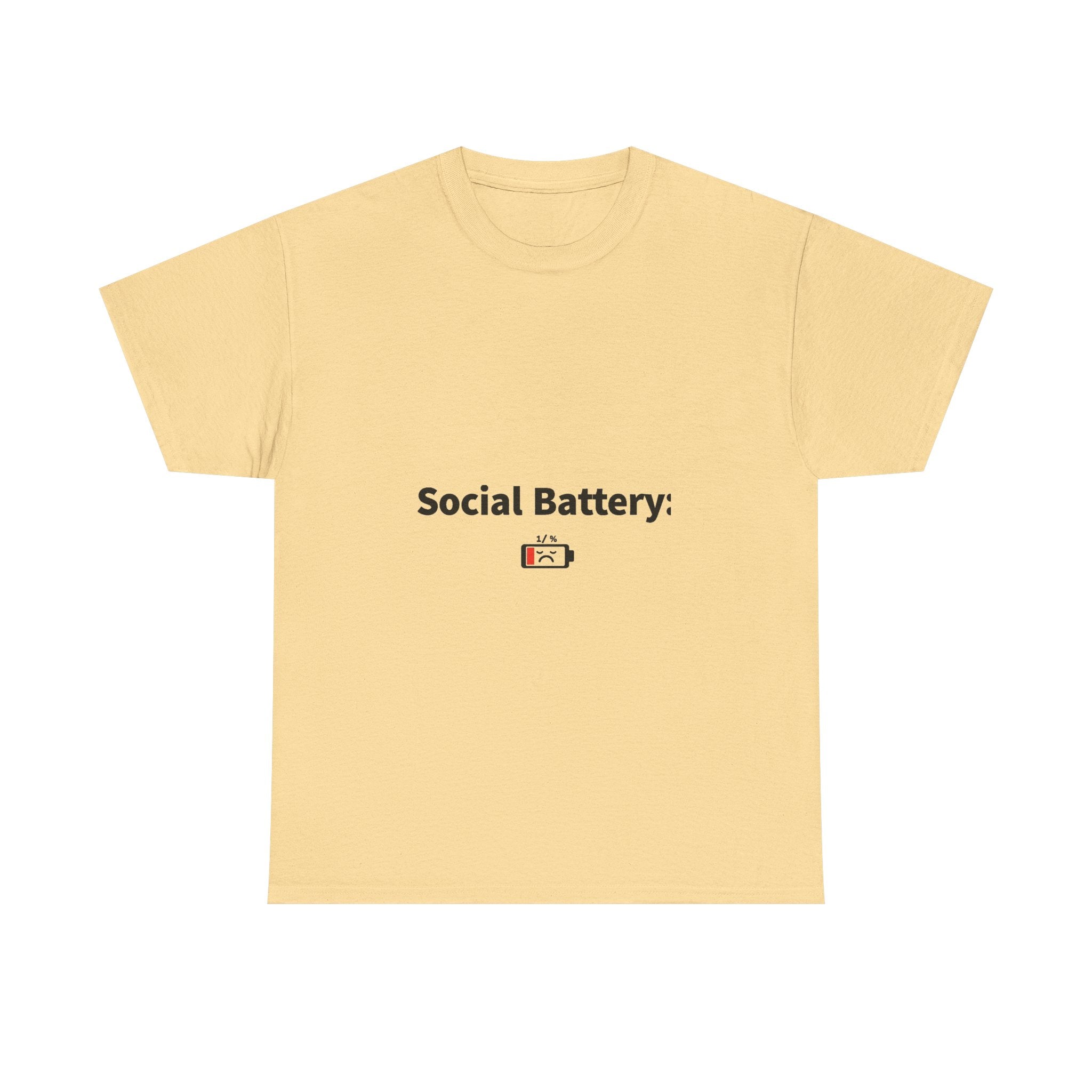 Social Battery Low  Funny Introvert T‑Shirt