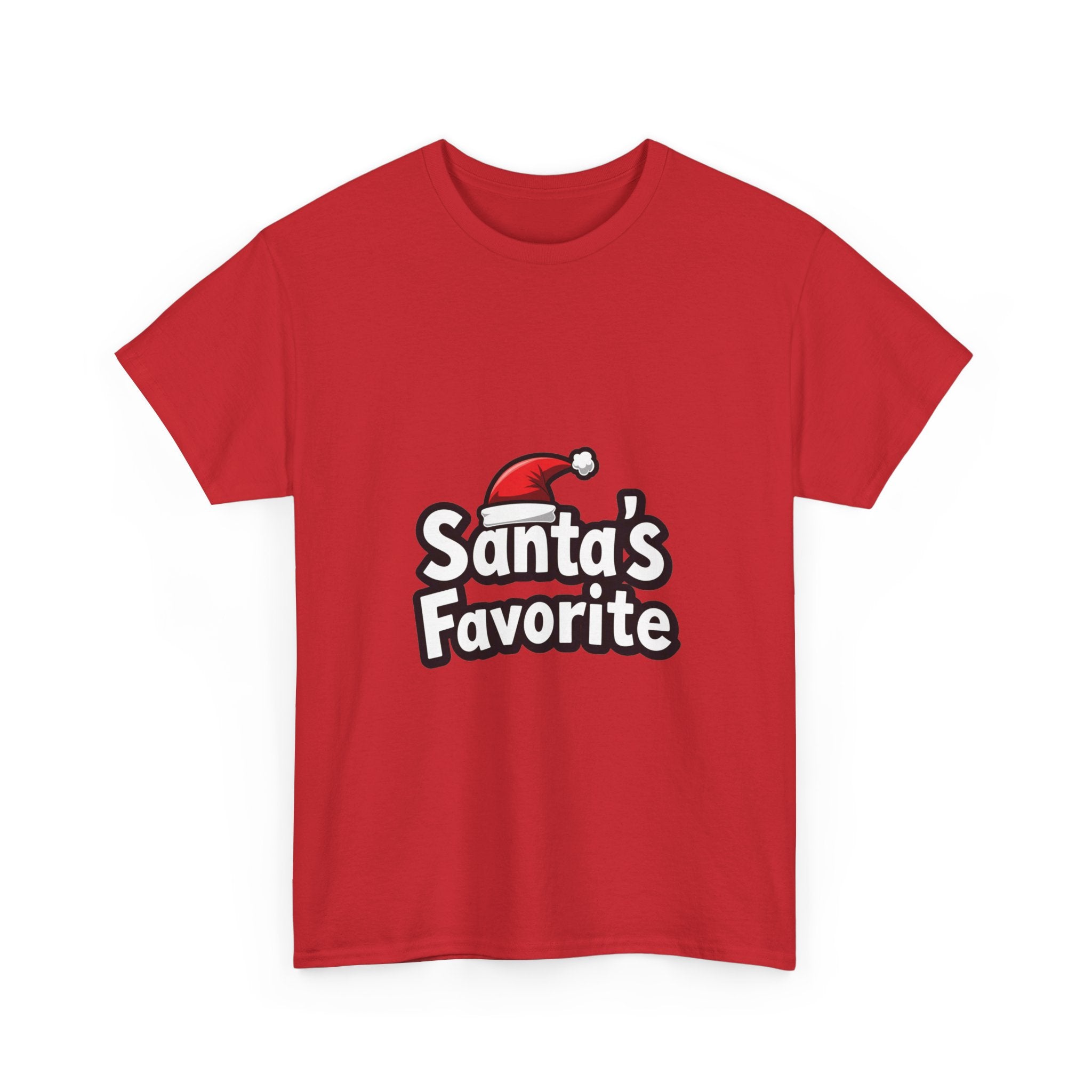 'Santa's Favorite' Christmas T-Shirt with Santa Hat