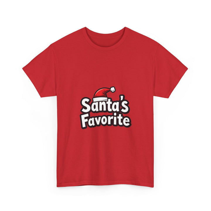 'Santa's Favorite' Christmas T-Shirt with Santa Hat
