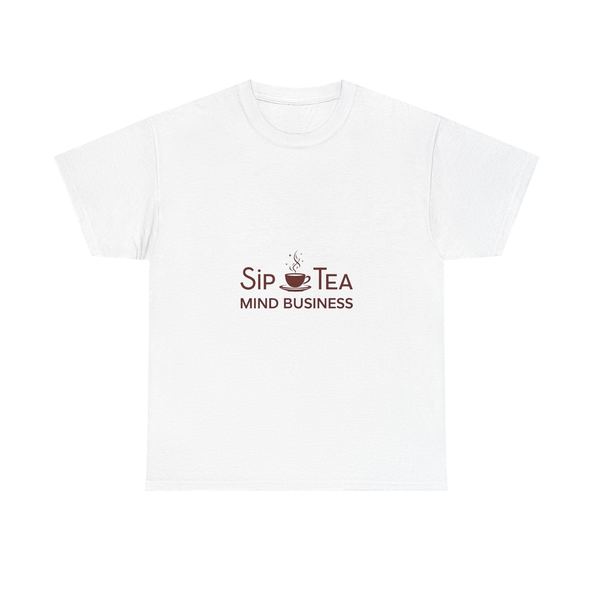 "Sip Tea, Mind Business" Minimal Graphic T-Shirt