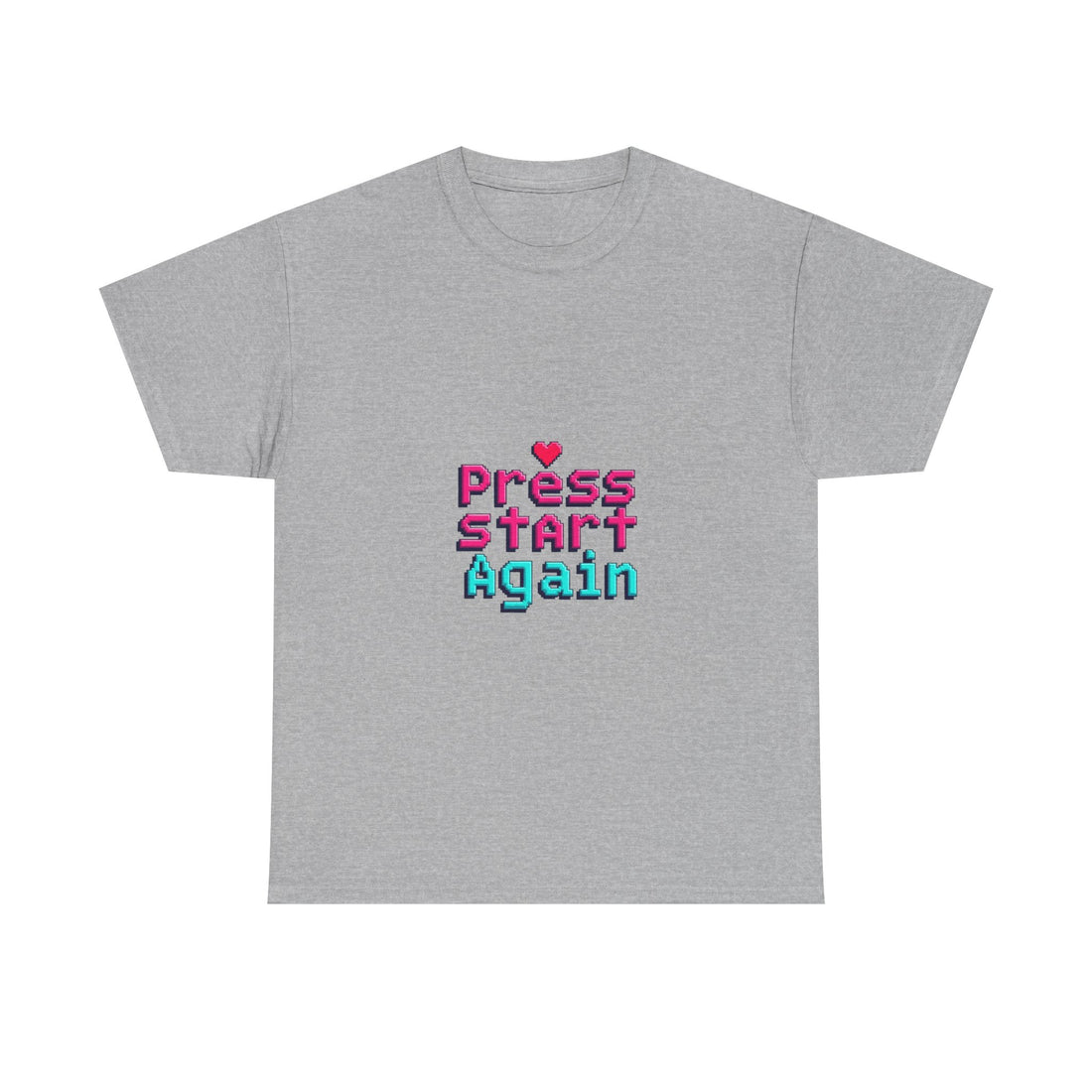 'Press Start Again' Retro Pixel Gaming T-Shirt