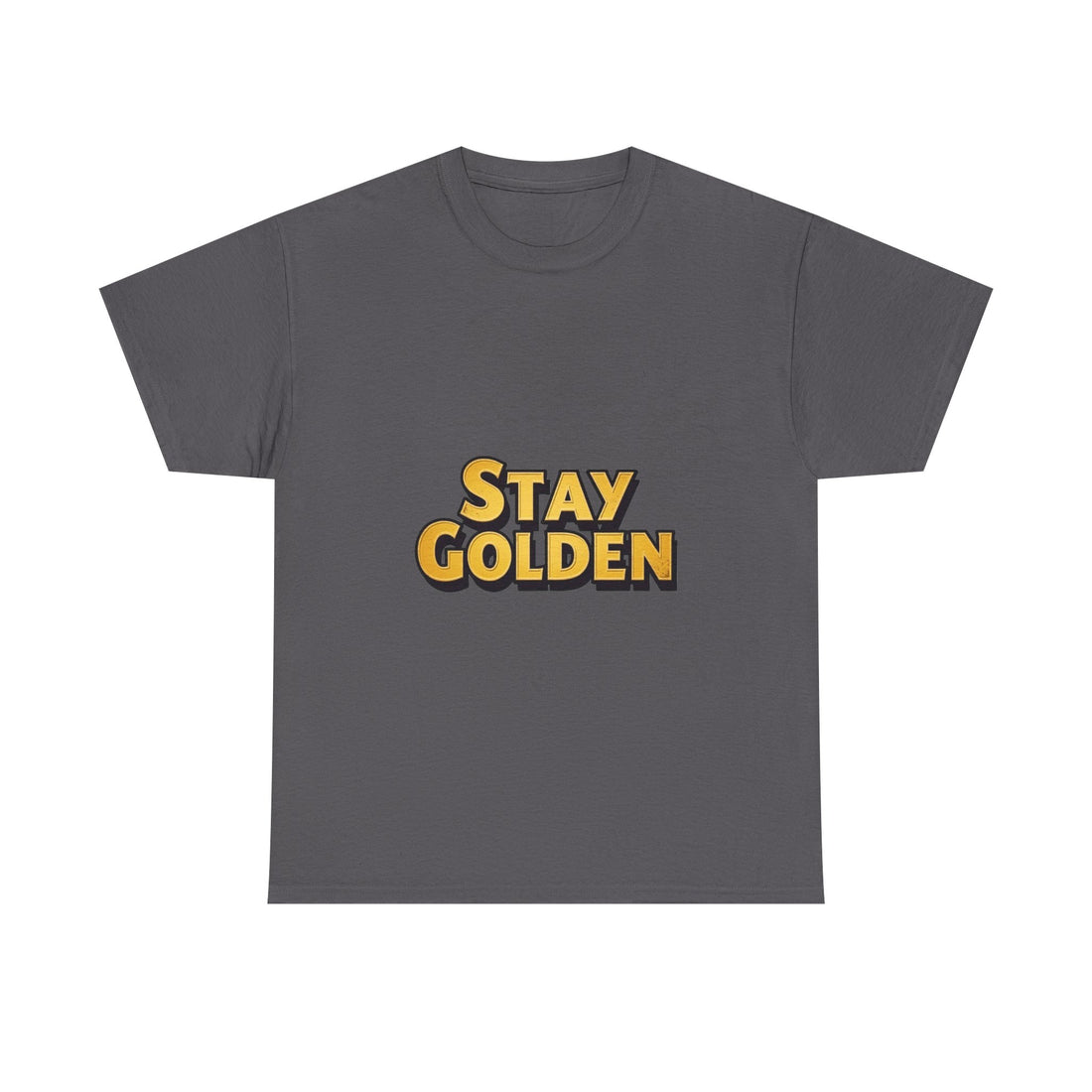 Stay Golden Retro Gold Typography T-Shirt