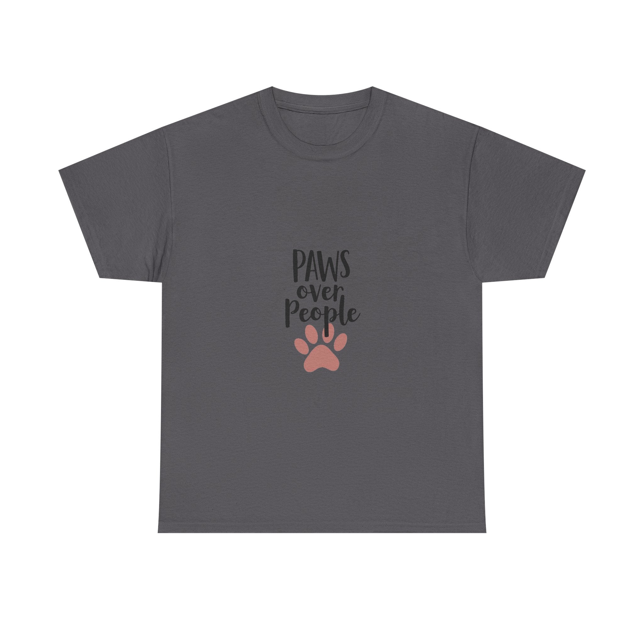 'Paws Over People' Cute Paw Print Pet Lover T-Shirt